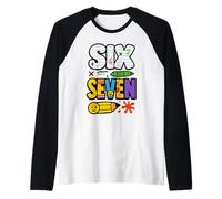 67 Maestros 6 7 Meme Hombres Mujeres Seis Siete Estudiantes Niños Niñas Camiseta Manga Raglan