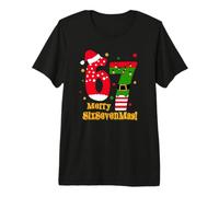 67 Mas Meme Candy Cane Six Seven Kids Men Women Christmas Camiseta Premium