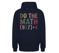 67 Meme 6-7 - Sudadera unisex con texto en inglés "Do the Math" | Diseño con el texto «Do the MATH (9x7)+4' en letras coloridas y desgastadas como motivo tipográfico de aprendizaje para los