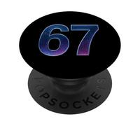 67 Meme Ai Quantum Número 67 Seis Siete Tecnología Futuro Digital PopSockets PopGrip Adhesivo