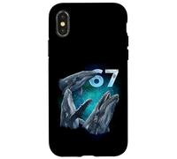 67 Meme Ballena Aullando a la Luna Seis Siete Carcasa para iPhone X/XS