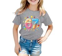 67 Meme Camiseta Mangas Cortas Niña Niño, Italian Brainrot 67 Jumper Kids Negro T-Shirt, Steal a Brainrot Six Seven Meme Design Tshirts, 67 T-Shirts Regalo para Navidad