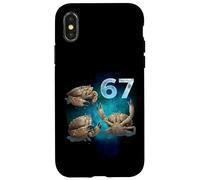 67 Meme Cangrejo Aullando a la Luna Seis Siete Carcasa para iPhone X/XS