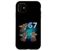 67 Meme Ciervo Aullando a la Luna Seis Siete Carcasa para iPhone 11