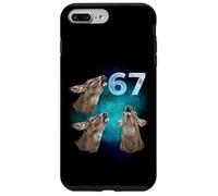 67 Meme Ciervo Aullando a la Luna Seis Siete Carcasa para iPhone 7 Plus/8 Plus