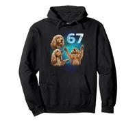 67 Meme Cocker Spaniel Aullando a la Luna Seis Siete Sudadera con Capucha
