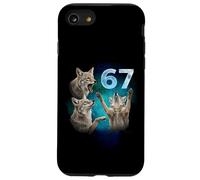 67 Meme Coyote Aullando a la Luna Seis Siete Carcasa para iPhone SE (2020) / 7/8