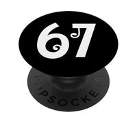 67 Meme Music Symbol Minimal Number 1967 Diseño PopSockets PopGrip Adhesivo
