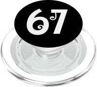 67 Meme Music Symbol Minimal Number 1967 Diseño PopSockets PopGrip para MagSafe