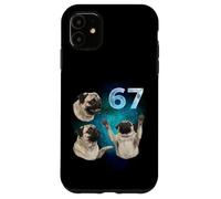 67 Meme Pug Aullando a la Luna Seis Siete Carcasa para iPhone 11