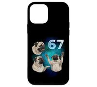 67 Meme Pug Aullando a la Luna Seis Siete Carcasa para iPhone 12 Mini