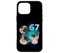 67 Meme Pug Aullando a la Luna Seis Siete Carcasa para iPhone 16 Pro MAX