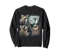 67 Meme Racoon Howling At The Moon 67 T-Shirt 6 7 Halloween Sudadera