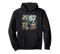 67 Meme Racoon Howling At The Moon 67 T-Shirt 6 7 Halloween Sudadera con Capucha