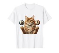 67 Meme - Six Seven Cats - Funny Cat Camiseta