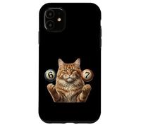 67 Meme - Six Seven Cats - Funny Cat Carcasa para iPhone 11