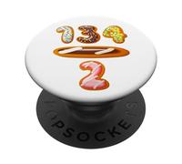 67 Meme Six Seven Slang Divertido Gen Z Maestro de Matemáticas 134/2 Donut PopSockets PopGrip Adhesivo