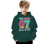 67 Meme Sudadera con capucha para niños y niñas 6 7 sudadera con capucha SixSeven Print Training Tops Adolescentes Divertida Sudadera Casual Comodidad Cómoda Unisex Camiseta Deportiva Six Seven Ropa