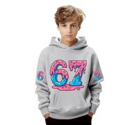 67 Meme Sudadera con capucha para niños y niñas 6 7 sudadera con capucha SixSeven Print Training Tops Adolescentes Divertida Sudadera Casual Comodidad Cómoda Unisex Camiseta Deportiva Six Seven Ropa