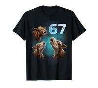 67 Meme Vaca Aullando a la Luna Seis Siete Camiseta