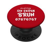 67 Merry Six Seven Bruh Cool Christmas 6 7 Xmas Meme PopSockets PopGrip Adhesivo