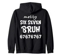 67 Merry Six Seven Bruh Cool Christmas 6 7 Xmas Meme Sudadera con Capucha