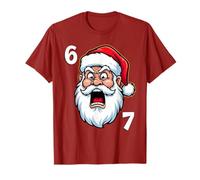 67 Merry Six Seven Cool Christmas 6 7 Xmas Santa Claus Meme Camiseta