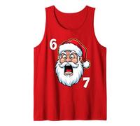 67 Merry Six Seven Cool Christmas 6 7 Xmas Santa Claus Meme Camiseta sin Mangas