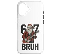 67 Navidad Bruh Santa Claus Tocando la Guitarra música Fresca Carcasa para iPhone 16
