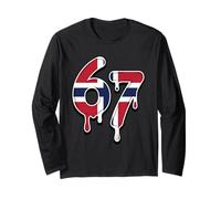 67 Noruega Six Seven Bandera Noruega Manga Larga