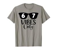 67 Number 6 7 Aura Energy 67 Vibes Only Funny Six Seven Meme Camiseta
