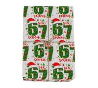 67 Papel De Regalo, 67 Meme Navidad Papel De Regalo Papels, Meme Six Seven Navidad Regalos Envoltura Rollo Papels, Novedad Fiestas Envoltorios Regalos Hojas Paper Rollo Envoltura
