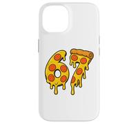 67 Pizza Meme Funny Six Seven Gen Alpha Slang Men Women Kids Carcasa para iPhone 14