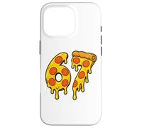 67 Pizza Meme Funny Six Seven Gen Alpha Slang Men Women Kids Carcasa para iPhone 16 Pro