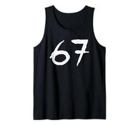 67 Punk Dibujado A Mano Número Meme Estilo Grunge Camiseta sin Mangas