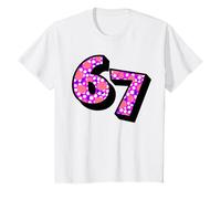67 Punto Marrón Rosa Mezcla Abstracto Lunares Seis Siete Meme Camiseta