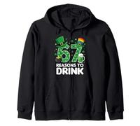 67 Razones para Beber Cerveza Divertida del día de San Patricio Sudadera con Capucha