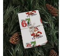 67 Rollos de papel de regalo navideño con diseño de memes divertidos: rollos de papel de regalo navideños con patrón "Seis Siete", 48 cm de ancho, para niños y adultos, regalo de broma(N#,20 * 72in)
