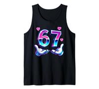 67 Seis Siete Meme Gen Z Argot Alfa 6 7 Manos Divertido Vday Camiseta sin Mangas