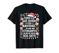 67 Seis Siete Profesor de Español Navidad Seis Siete Brainrot Camiseta