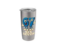 67 Six Seven 6-7 - Divertido Meme Italiano Brainrot Gaming Vaso térmico de acero inoxidable de doble pared