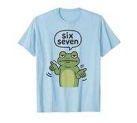 67 Six Seven 6-7 Frog - Divertido 6 7 Brainrot Gamer Kids Meme Camiseta, Hombre, Azul Bebé, L
