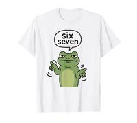 67 Six Seven 6-7 Frog - Divertido 6 7 Brainrot Gamer Kids Meme Camiseta, Hombre, Blanco, XXL