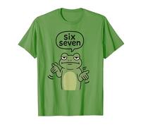 67 Six Seven 6-7 Frog - Divertido 6 7 Brainrot Gamer Kids Meme Camiseta, Hombre, Hierba, S