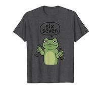 67 Six Seven 6-7 Frog - Divertido 6 7 Brainrot Gamer Kids Meme Camiseta, Hombre, Jaspeado Oscuro, 3XL