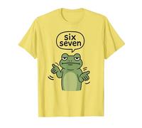 67 Six Seven 6-7 Frog - Divertido 6 7 Brainrot Gamer Kids Meme Camiseta, Hombre, Limón, S