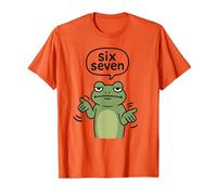 67 Six Seven 6-7 Frog - Divertido 6 7 Brainrot Gamer Kids Meme Camiseta, Hombre, Naranja, 3XL