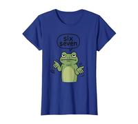 67 Six Seven 6-7 Frog - Divertido 6 7 Brainrot Gamer Kids Meme Camiseta, Mujer, Azul Real, M