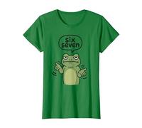 67 Six Seven 6-7 Frog - Divertido 6 7 Brainrot Gamer Kids Meme Camiseta, Mujer, Verde Kelly, S