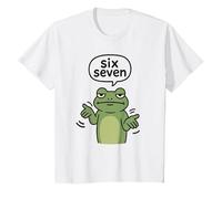 67 Six Seven 6-7 Frog - Divertido 6 7 Brainrot Gamer Kids Meme Camiseta, Niños, Blanco, 3 años